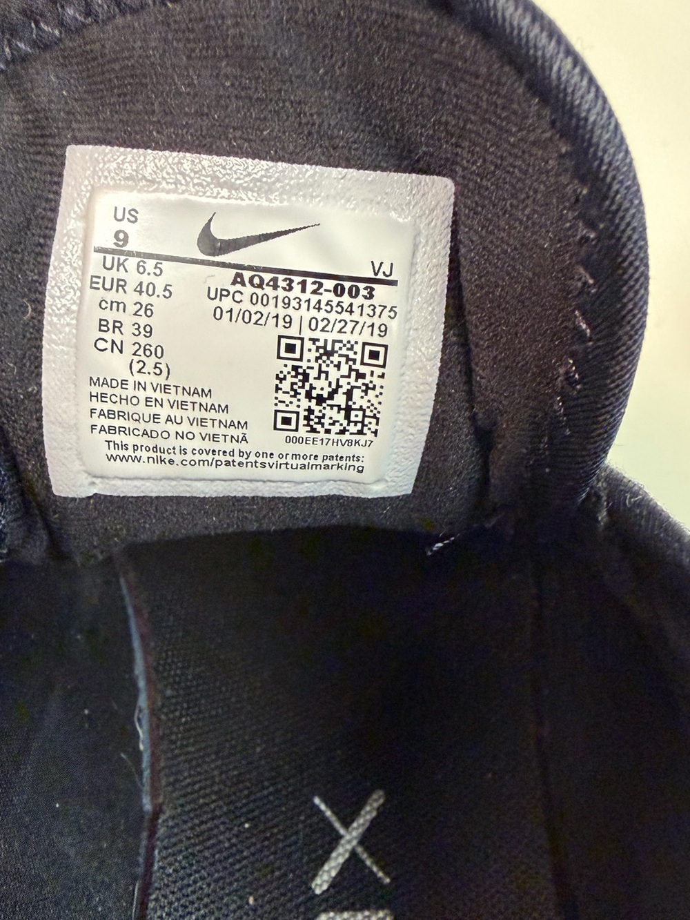 Nike Black Air Max Dia Shoes Size 9 - Picture 5 of 5